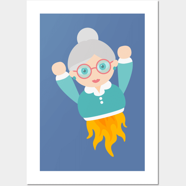 Supergrandma Wall Art by XOOXOO